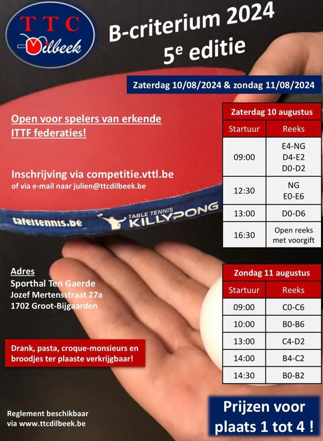 tafeltennis smash dilbeek