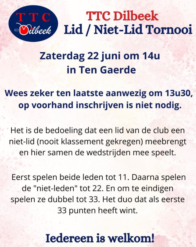tafeltennis smash dilbeek